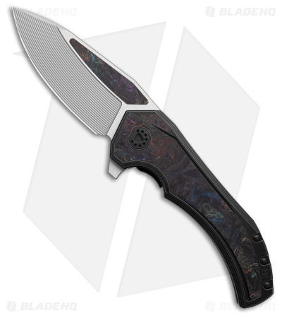 Custom Knife Factory Gozer Ti Frame Lock w/ CF Inlays  (3.50" Satin)