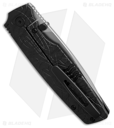 Custom Knife Factory LEX Frame Lock Black Titanium (3.50" Bead Blasted)