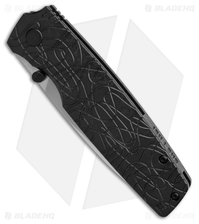 Custom Knife Factory LEX Frame Lock Black Titanium (3.50" Bead Blasted)