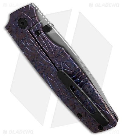 Custom Knife Factory LEX Frame Lock Purple Titanium (3.50" Bead Blasted)