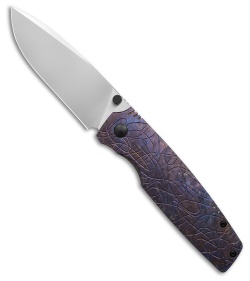 Custom Knife Factory LEX Frame Lock Purple Titanium (3.50" Bead Blasted)