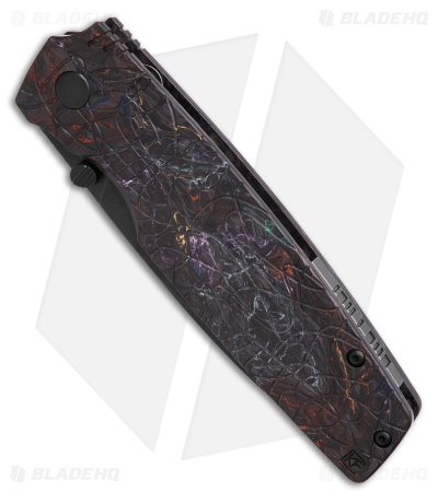 Custom Knife Factory LEX Frame Lock Red/Black CF (3.50" Black Stonewash)