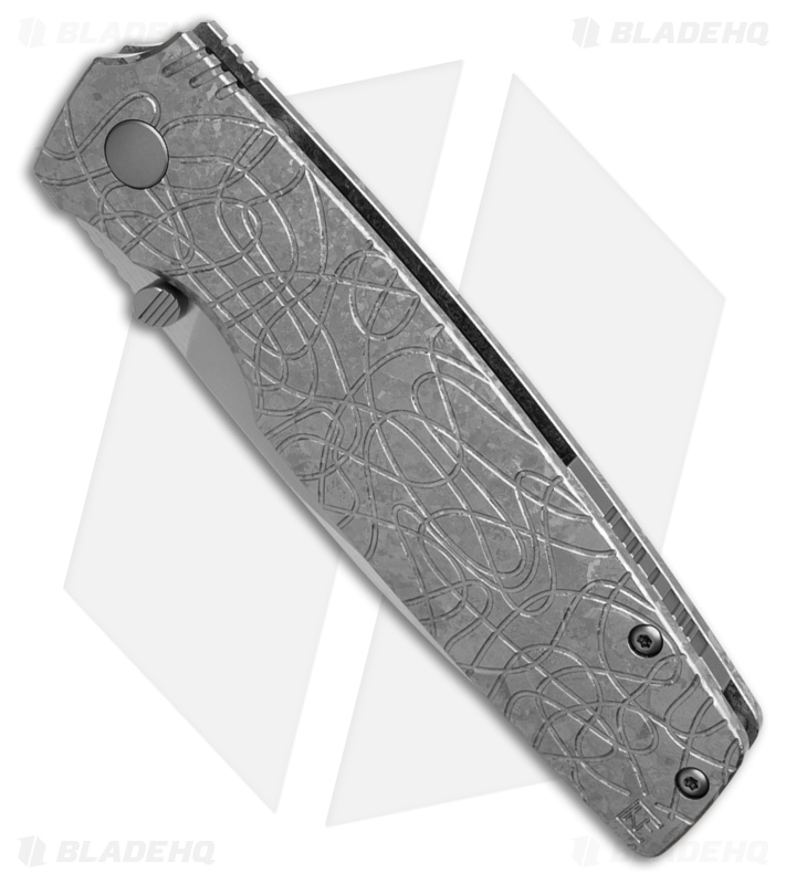 Custom Knife Factory LEX Frame Lock Silver Titanium (3.50" Bead Blasted)