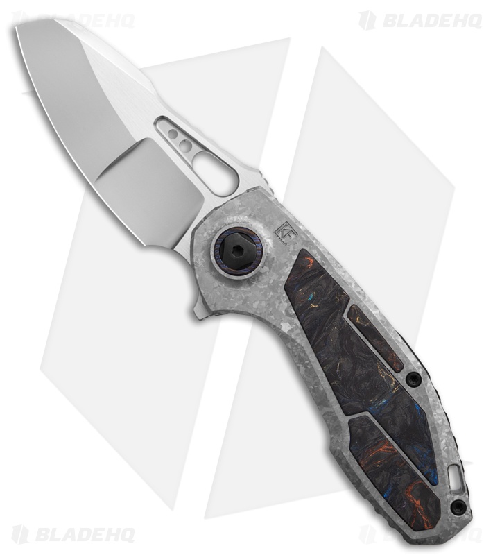 Custom Knife Factory Peace Duke Frame Lock Knife Crystal Ti - Blade HQ