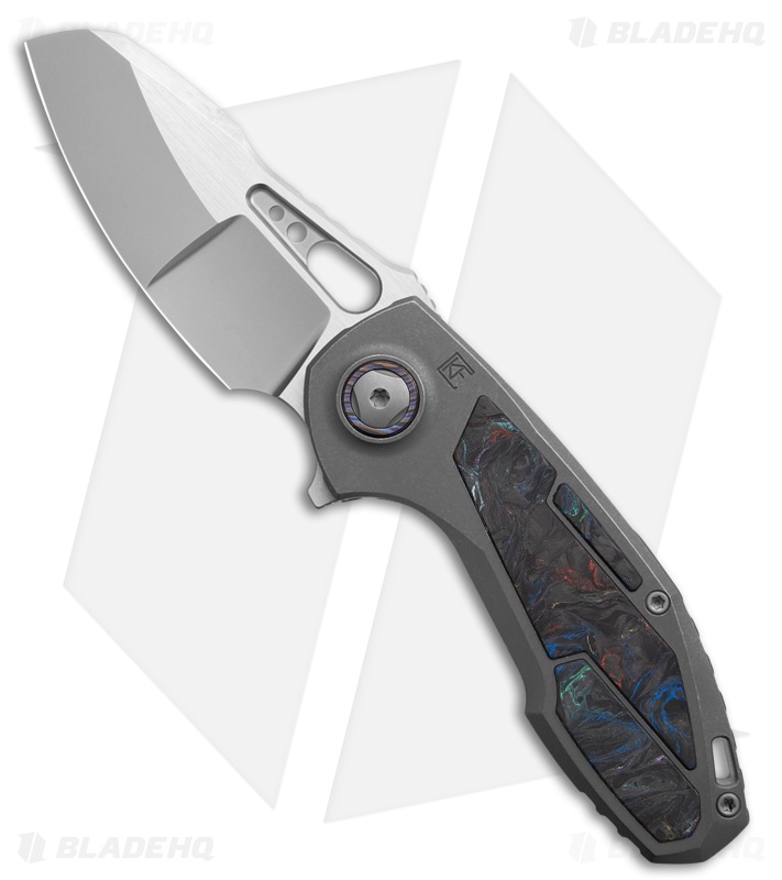 Custom Knife Factory Peace Duke 2.0 Frame Lock Knife Ti/CF(3" Stonewash)