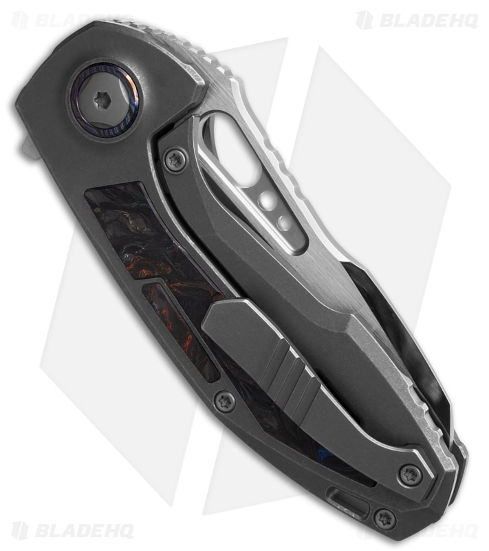 Custom Knife Factory Peace Duke 2.0 Frame Lock Knife Ti/CF(3" Stonewash)