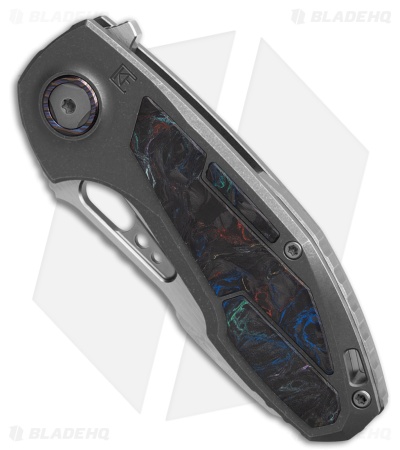 Custom Knife Factory Peace Duke 2.0 Frame Lock Knife Ti/CF(3" Stonewash)