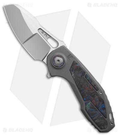 Custom Knife Factory Peace Duke 2.0 Frame Lock Knife Ti/CF(3" Stonewash)