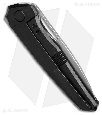 Custom Knife Factory Tasca Frame Lock Black Crystalised Ti (3.50" Stonewash)