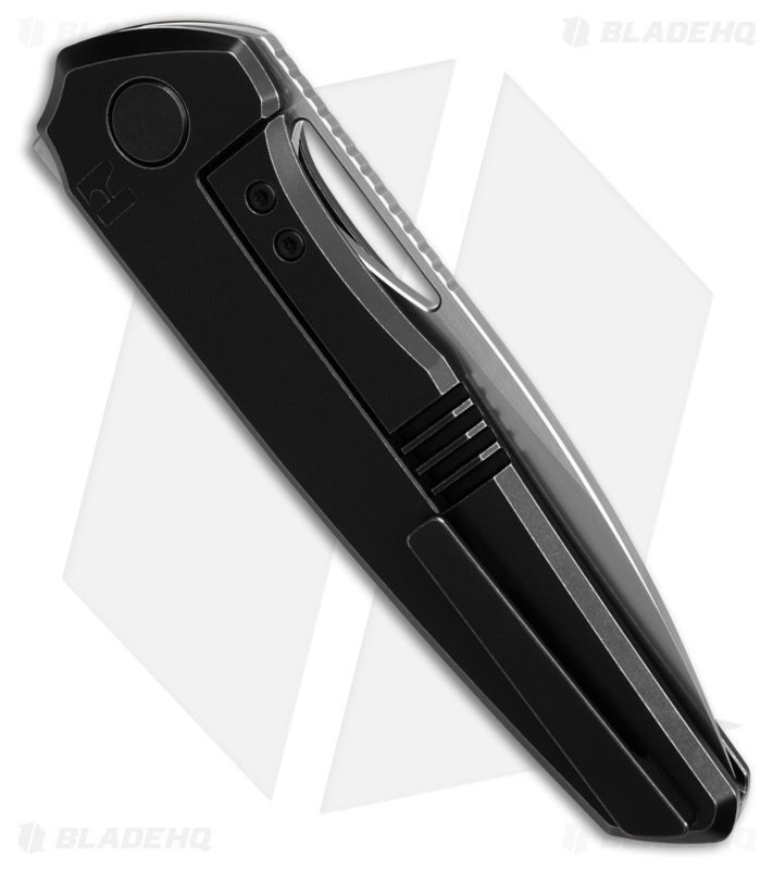 Custom Knife Factory Tasca Frame Lock Black Titanium   (3.50" Stonewash)