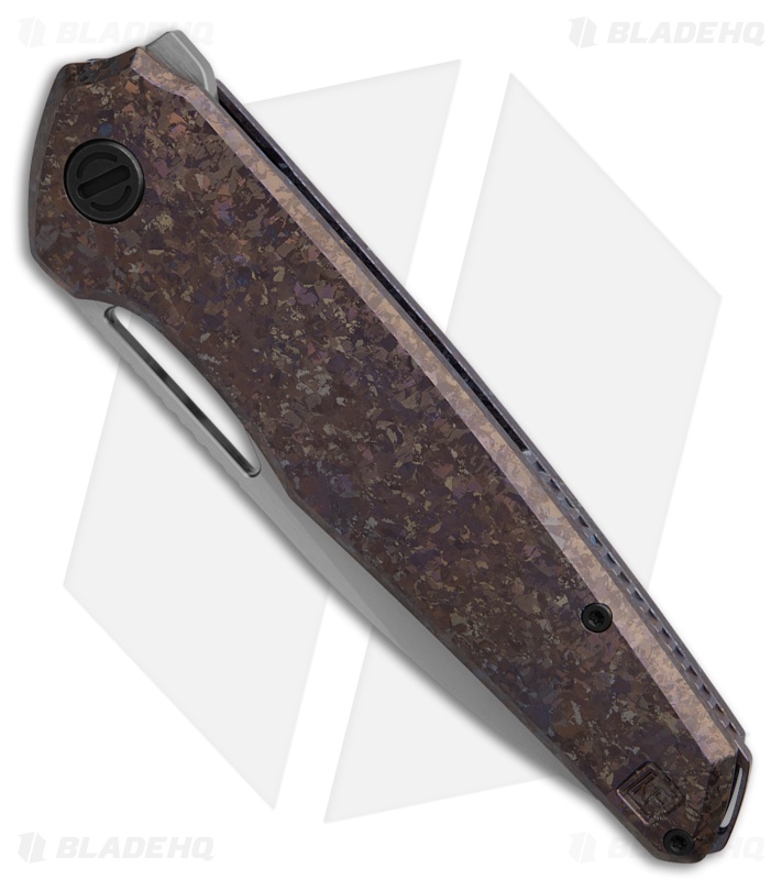 Custom Knife Factory Tasca Frame Lock Purple Crystalised Ti (3.50" Stonewash)