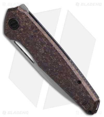 Custom Knife Factory Tasca Frame Lock Purple Crystalised Ti (3.50" Stonewash)