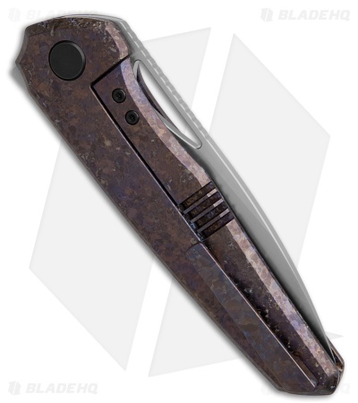 Custom Knife Factory Tasca Frame Lock Purple Crystalised Ti (3.50" Stonewash)