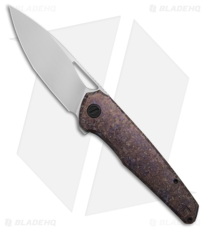 Custom Knife Factory Tasca Frame Lock Purple Crystalised Ti (3.50" Stonewash)