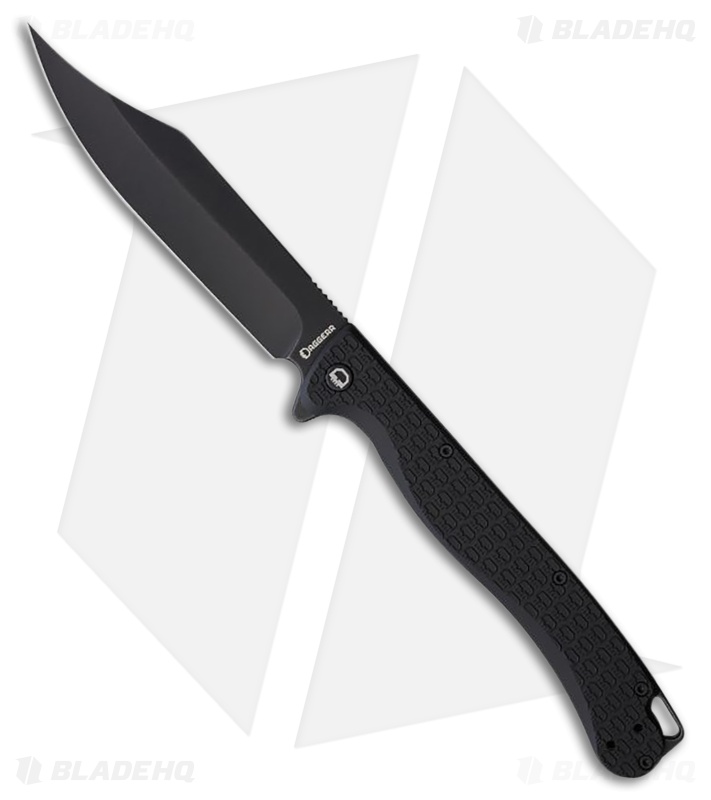 Daggerr Knives Toothpick Liner Lock Knife Black FRN (4.9" Black SW)