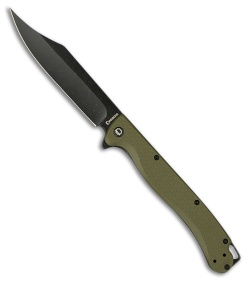 Daggerr Knives Toothpick Liner Lock Knife OD Green FRN (4.9" Black SW)