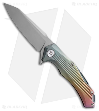 Dreamtech Framelock Multi Colored Titanium Flipper (3.75" Bead Blasted)