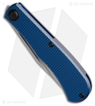 Daedalus Knife Co. The Lab Liner Lock Knife Blue Textured Aluminum (3" Satin)