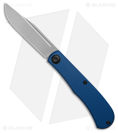 Daedalus Knife Co. The Lab Liner Lock Knife Blue Textured Aluminum (3" Satin)