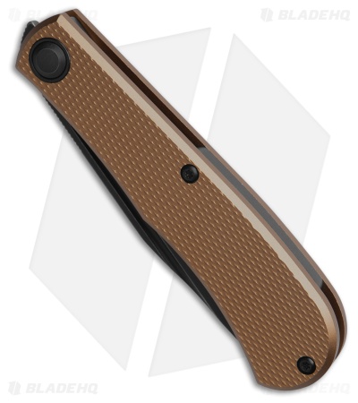 Daedalus Knife Co. The Lab Liner Lock Knife Bronze Textured Aluminum (3" Black SW)