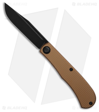 Daedalus Knife Co. The Lab Liner Lock Knife Bronze Textured Aluminum (3" Black SW)
