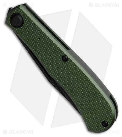 Daedalus Knife Co. The Lab Liner Lock Knife Green Textured Aluminum (3" Black SW)