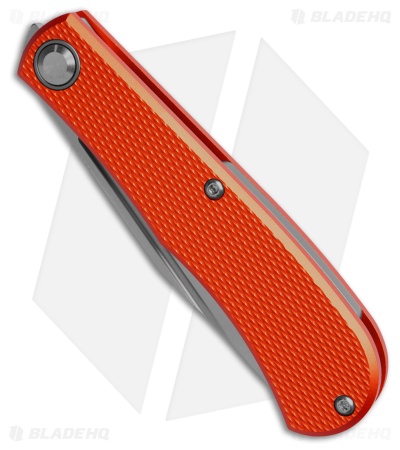 Daedalus Knife Co. The Lab Liner Lock Knife Orange Textured Aluminum (3" Satin)