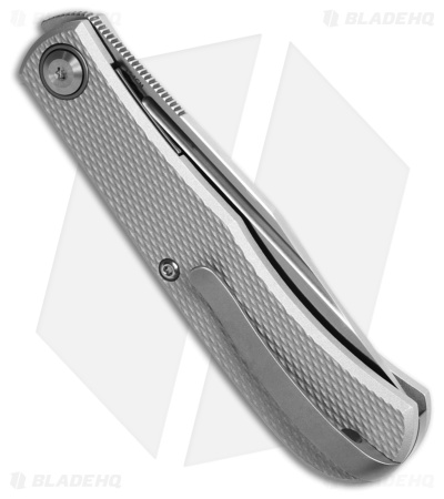 Daedalus Knife Co. The Lab Liner Lock Knife Silver Textured Aluminum (3" Satin)