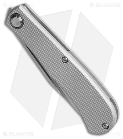Daedalus Knife Co. The Lab Liner Lock Knife Silver Textured Aluminum (3" Satin)