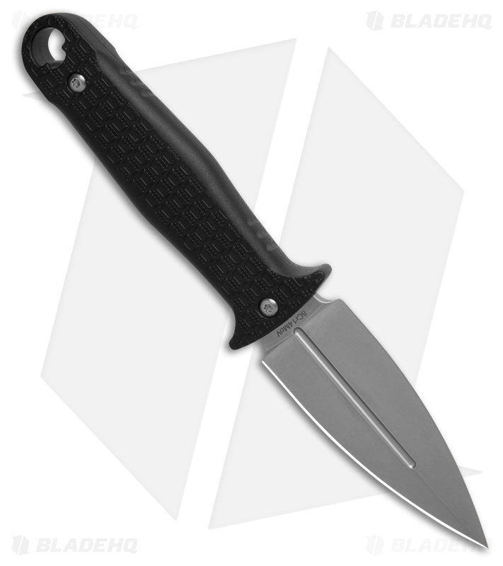 Daggerr Knives Combat Fixed Blade Knife Black G-10 (3.6" Stonewash)