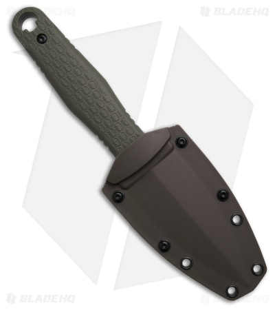 Daggerr Knives Combat Fixed Blade Knife Olive Green G-10 (3.6" Black)
