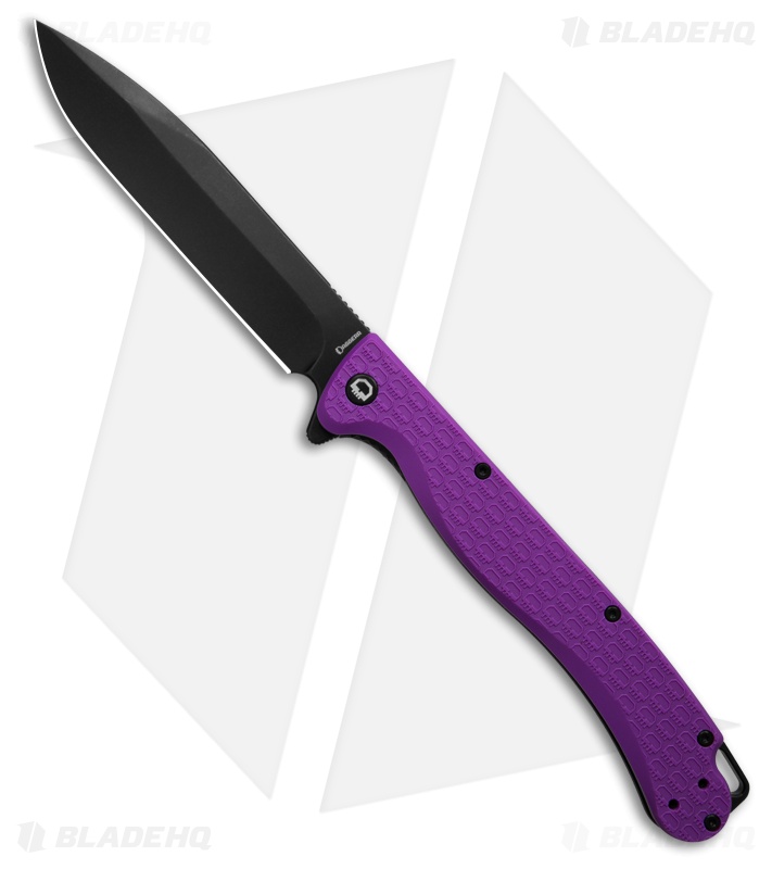 Daggerr Knives Finka Liner Lock Knife Purple FRN (5" Black)