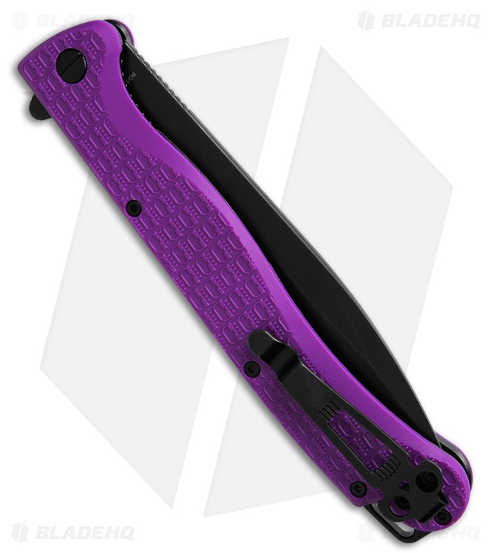 Daggerr Knives Finka Liner Lock Knife Purple FRN (5" Black)