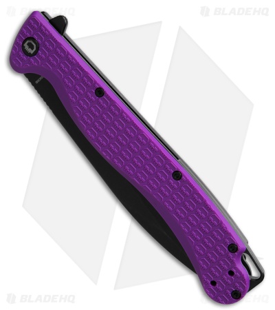 Daggerr Knives Finka Liner Lock Knife Purple FRN (5" Black)