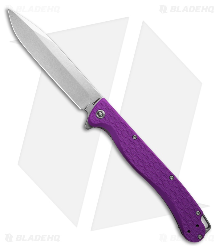 Daggerr Knives Finka Liner Lock Knife Purple FRN (5" Stonewash)