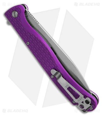 Daggerr Knives Finka Liner Lock Knife Purple FRN (5" Stonewash)