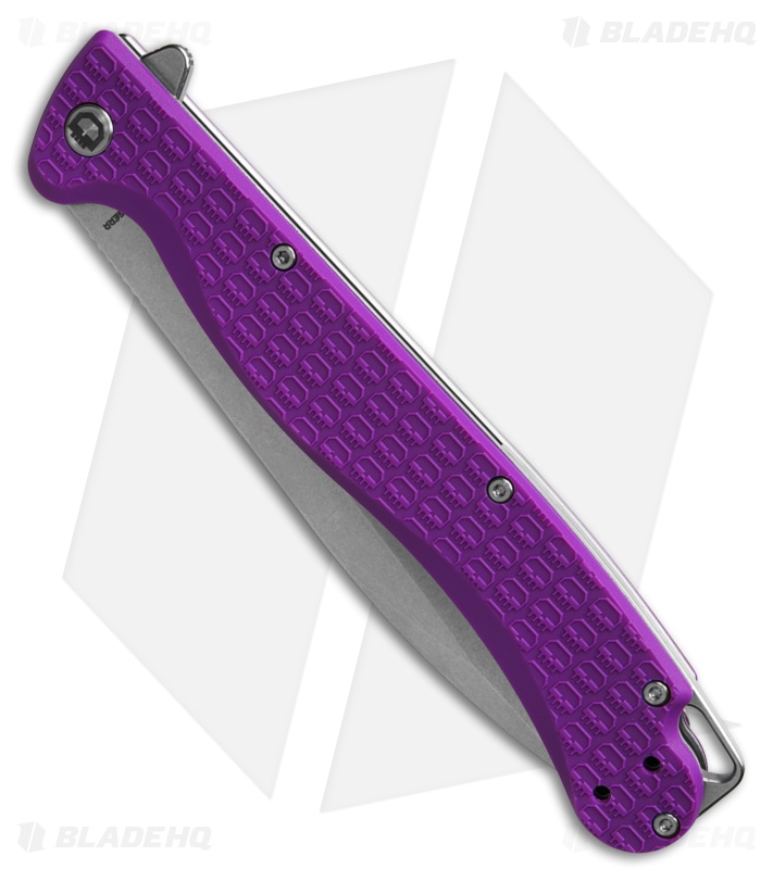 Daggerr Knives Finka Liner Lock Knife Purple FRN (5" Stonewash)