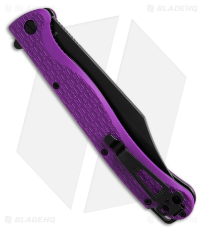 Daggerr Knives Toothpick Liner Lock Knife Purple FRN (4.9" Black)