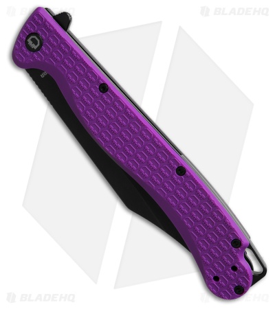 Daggerr Knives Toothpick Liner Lock Knife Purple FRN (4.9" Black)