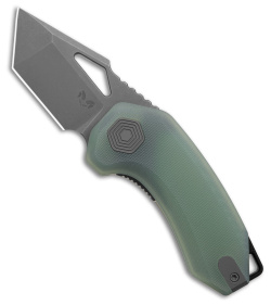 Damned Designs Oni Liner Lock Knife Jade G-10 (2" SW) 14c28n