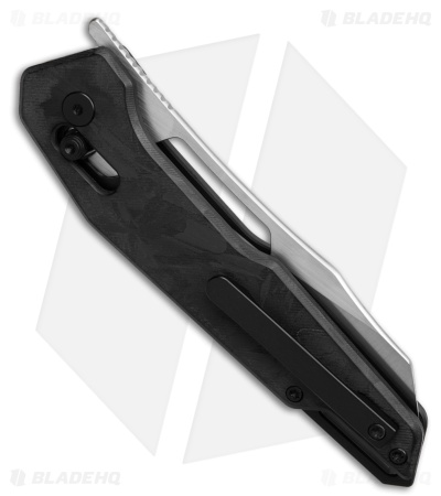 Dew Hara SOUGA Crossbar Lock Knife Marble CF (3.6" Satin)