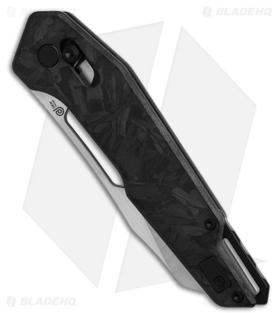 Dew Hara SOUGA Crossbar Lock Knife Marble CF (3.6" Satin)