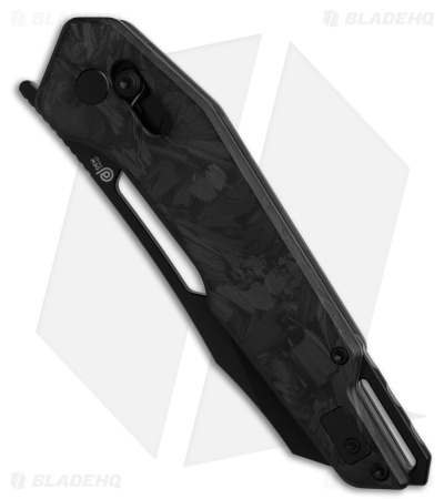 Dew Hara SOUGA Crossbar Lock Knife Marble CF (3.6" Black Ti Coating)