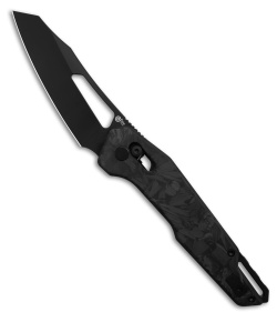 Dew Hara SOUGA Crossbar Lock Knife Marble CF (3.6" Black Ti Coating)