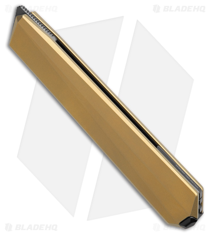 REMETTE ELIGO Double Detent Knife Gold Titanium (2.8" Black M390)