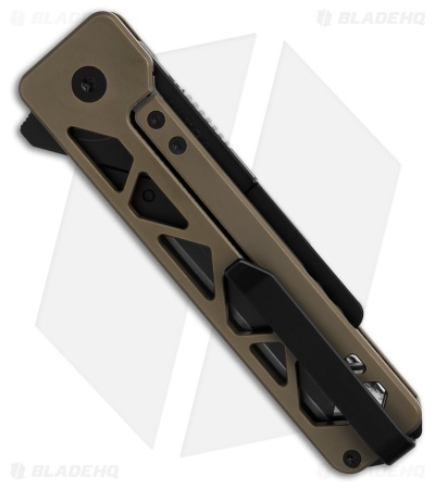 Exceed Designs TiRant Ultra Utility Knife CNTRN PVD Titanium Skeleton Milled