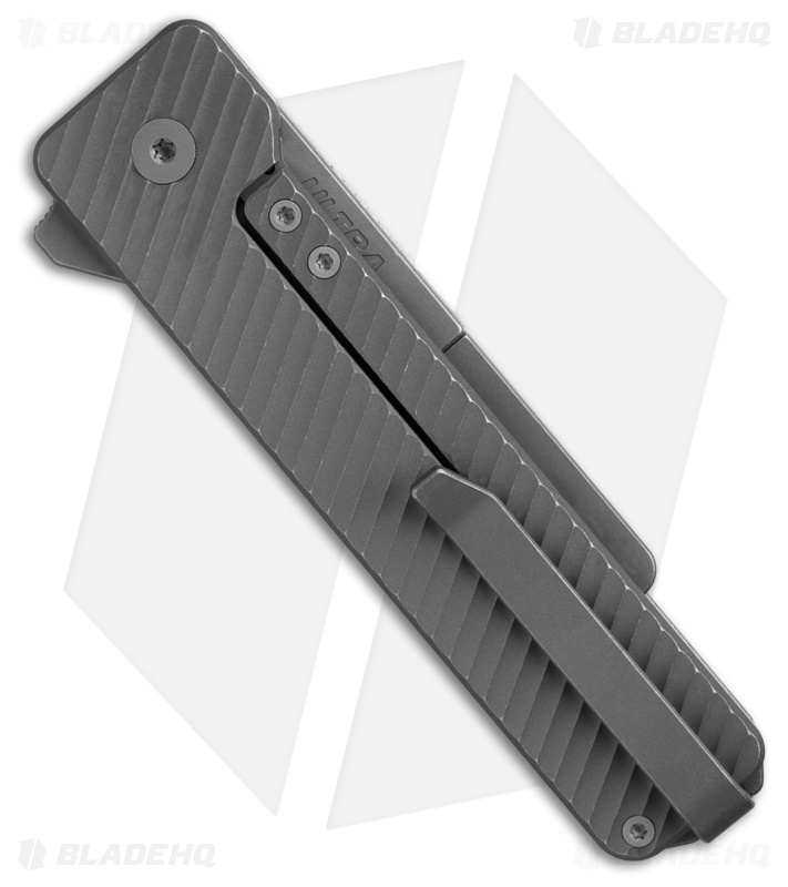 Exceed Designs TiRant Ultra Utility Knife Stonewashed Titanium Deep Slash Milled