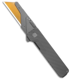 Exceed Designs TiRant Ultra Utility Knife Stonewashed Titanium Deep Slash Milled
