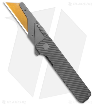 Exceed Designs TiRant Ultra Utility Knife Stonewashed Titanium Deep Slash Milled