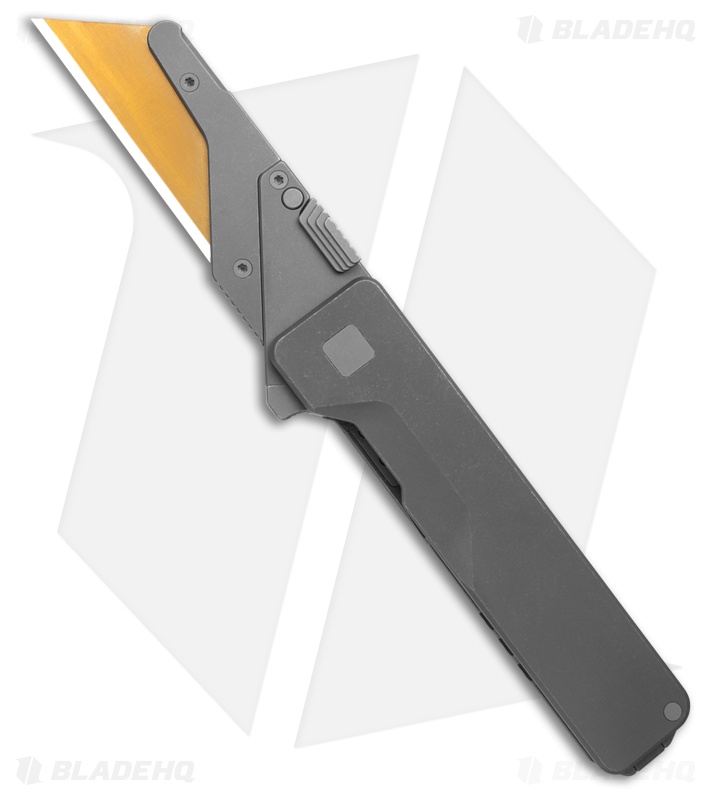 Exceed Designs TiRant Ultra Utility Knife Stonewashed Titanium W/HotSwap Blade